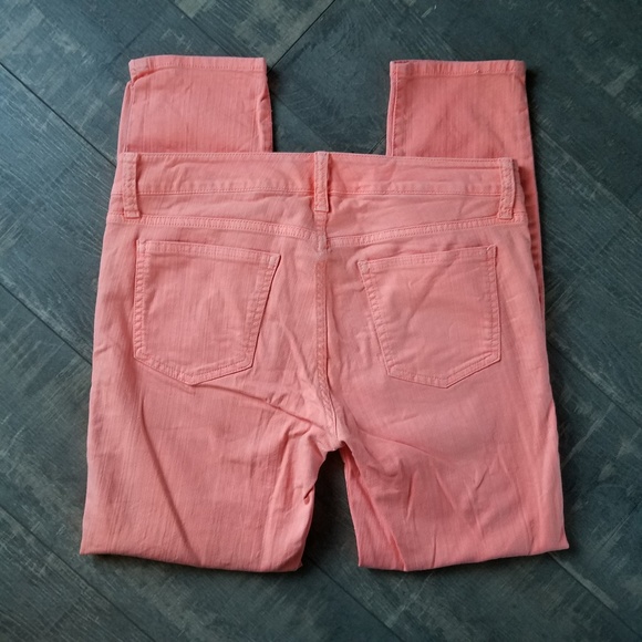 ☀️3/$25 Gap Neon Orange Always Skinny Ankle Jeans - Picture 3 of 8